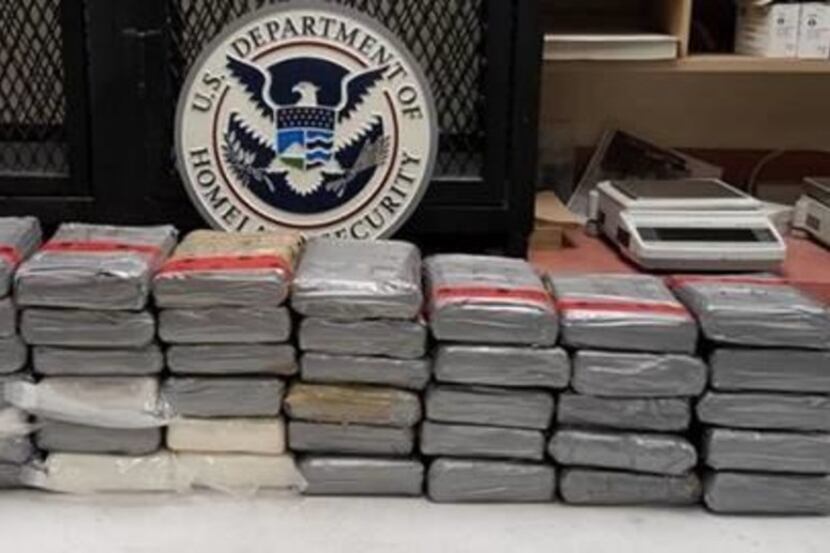 Packages containing 111 pounds of cocaine were seized Friday at the Colombia-Solidarity Bridge.