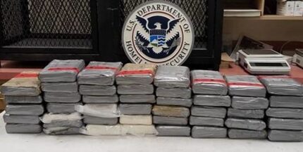 Packages containing 111 pounds of cocaine were seized Friday at the Colombia-Solidarity Bridge.