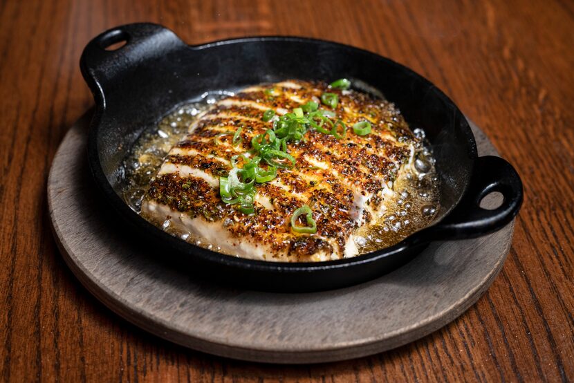 Cast Iron Swordfish with ginger, lemongrass and garlic butter from Shinsei restaurant