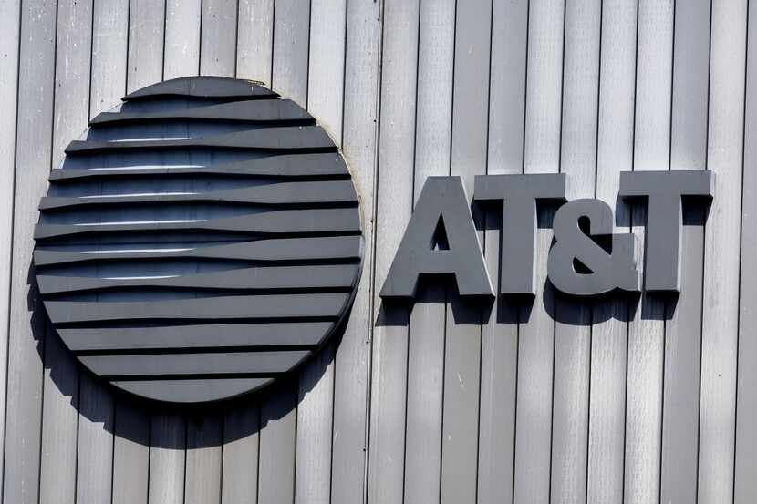 (FILES) This file photo taken on August 18, 2006, shows 
the AT&T logo in Arlington,...