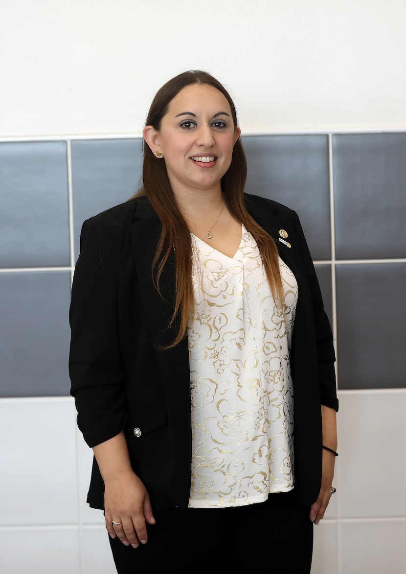 City Council candidate Cristina Todd poses during a forum at Lovelady High School in...