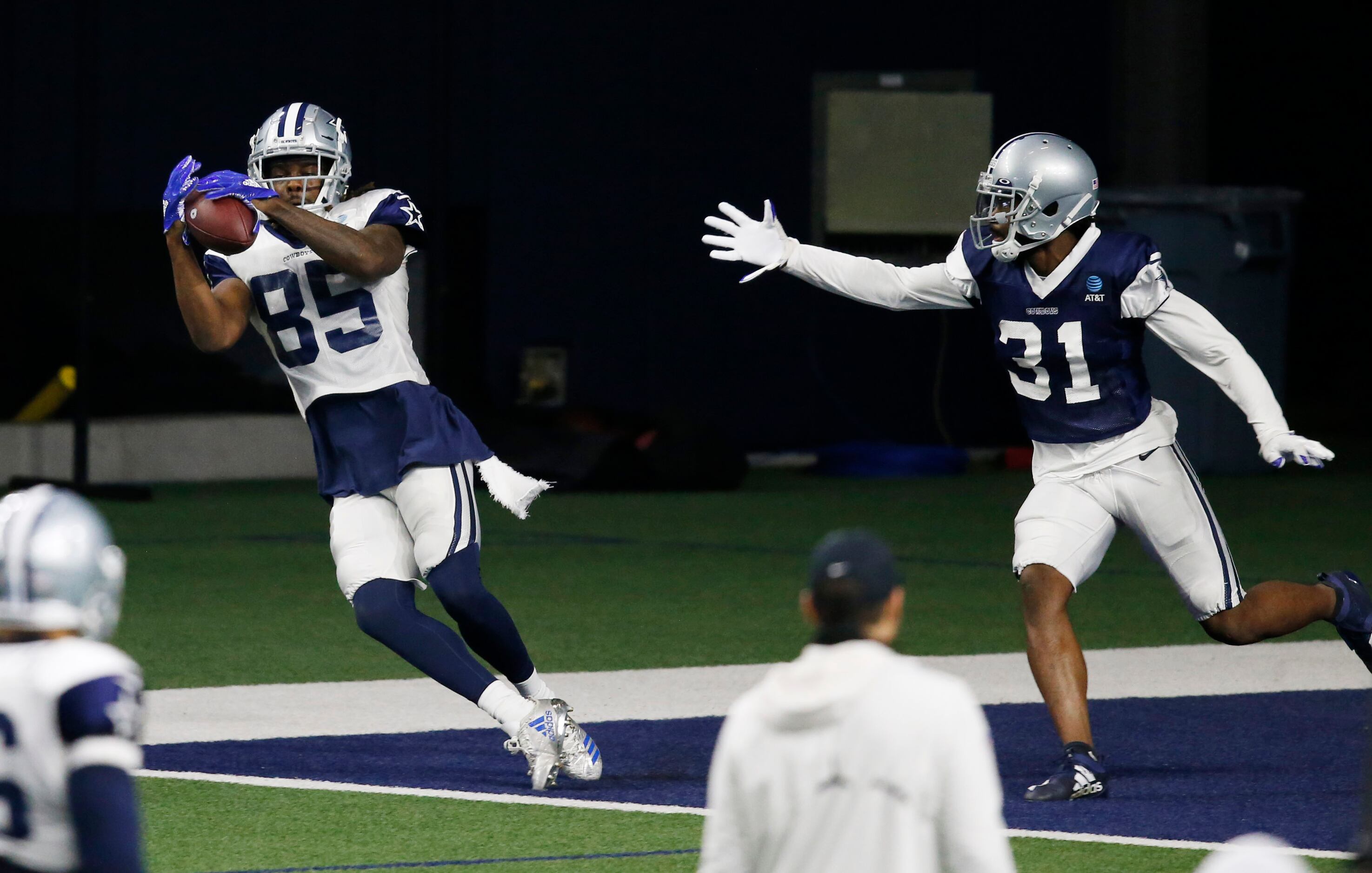 Dallas Cowboys defensive back Deante Burton (33) defends during an