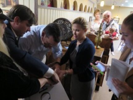  Sen. Ted Cruz and his wife, Heidi Cruz, stumped together in Keokuk, Iowa, on Tuesday....