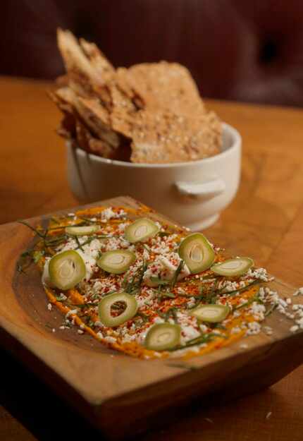 Smoked carrot dip at CBD Provisions in the Joule Hotel in Dallas, on Wednesday, June 10, 2015.