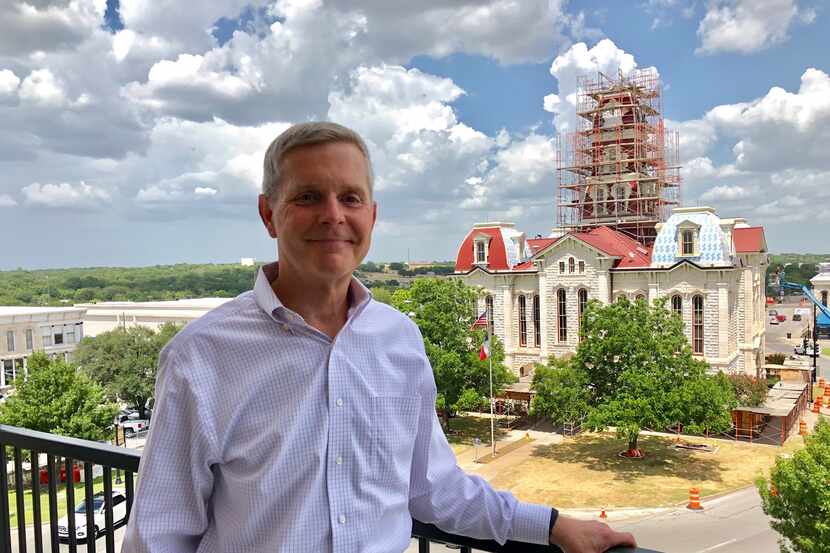 State Rep. Phil King at his Weatherford office. He helped pass a law 20 years ago to...