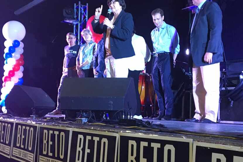 Democratic candidate for governor Lupe Valdez joined other of her party's hopefuls for...