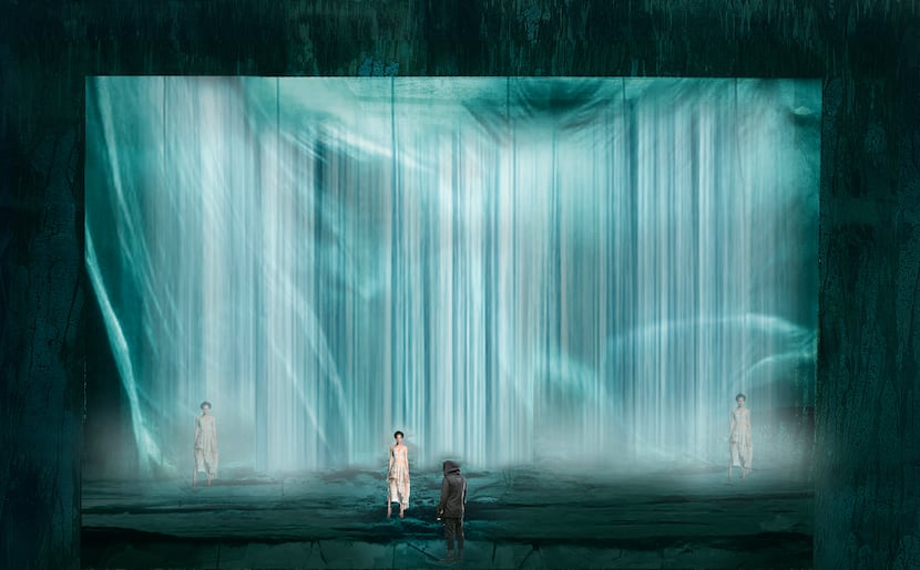 A set rendering by Erhard Rom for the Dallas Opera's 'Das Rheingold,' opening Feb. 10.