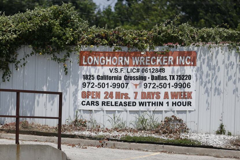 Exterior of Longhorn Wrecker in northwest Dallas on July 1, 2016. 