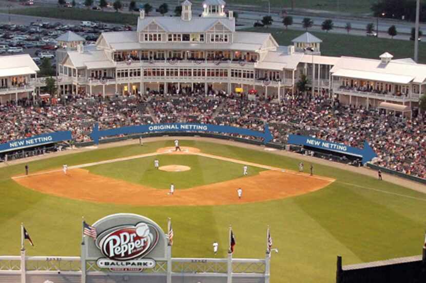 An image provided by the Frisco Roughriders shows where new netting will be placed at Dr...