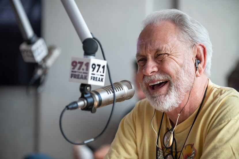 Mike Rhyner is on the air for his show, The Downbeat, on the first day of The Freak, Dallas'...