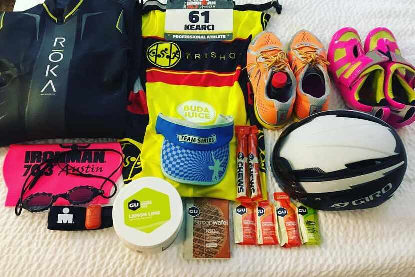 Kearci Smith had all her gear laid out for her professional triathlon debut at Sunday's...