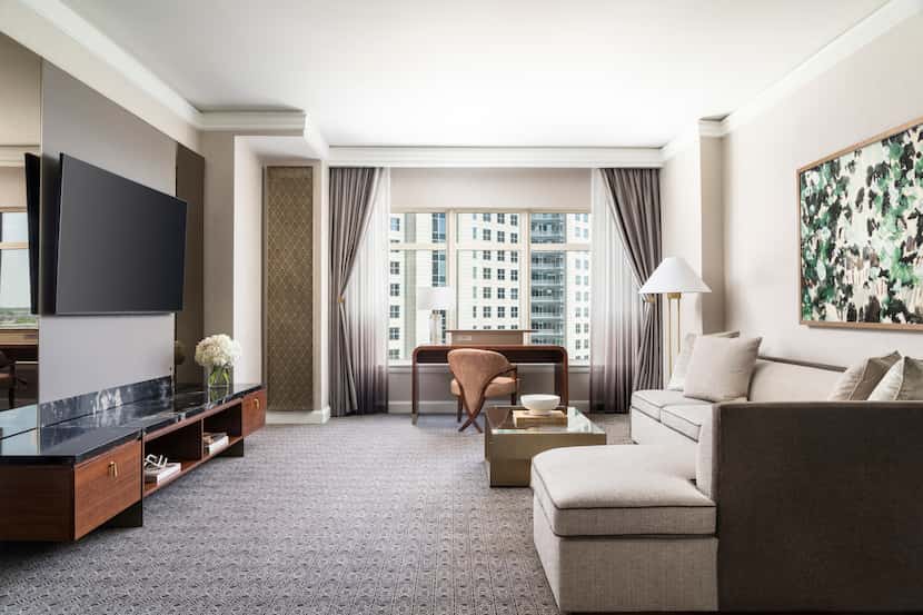 A suite in the remodeled Ritz-Carlton in Uptown Dallas.
                               