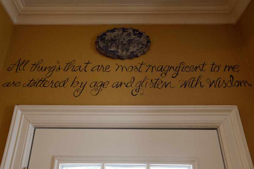 Words to live by:  "All things that are most magnificent to me are tattered by age and...