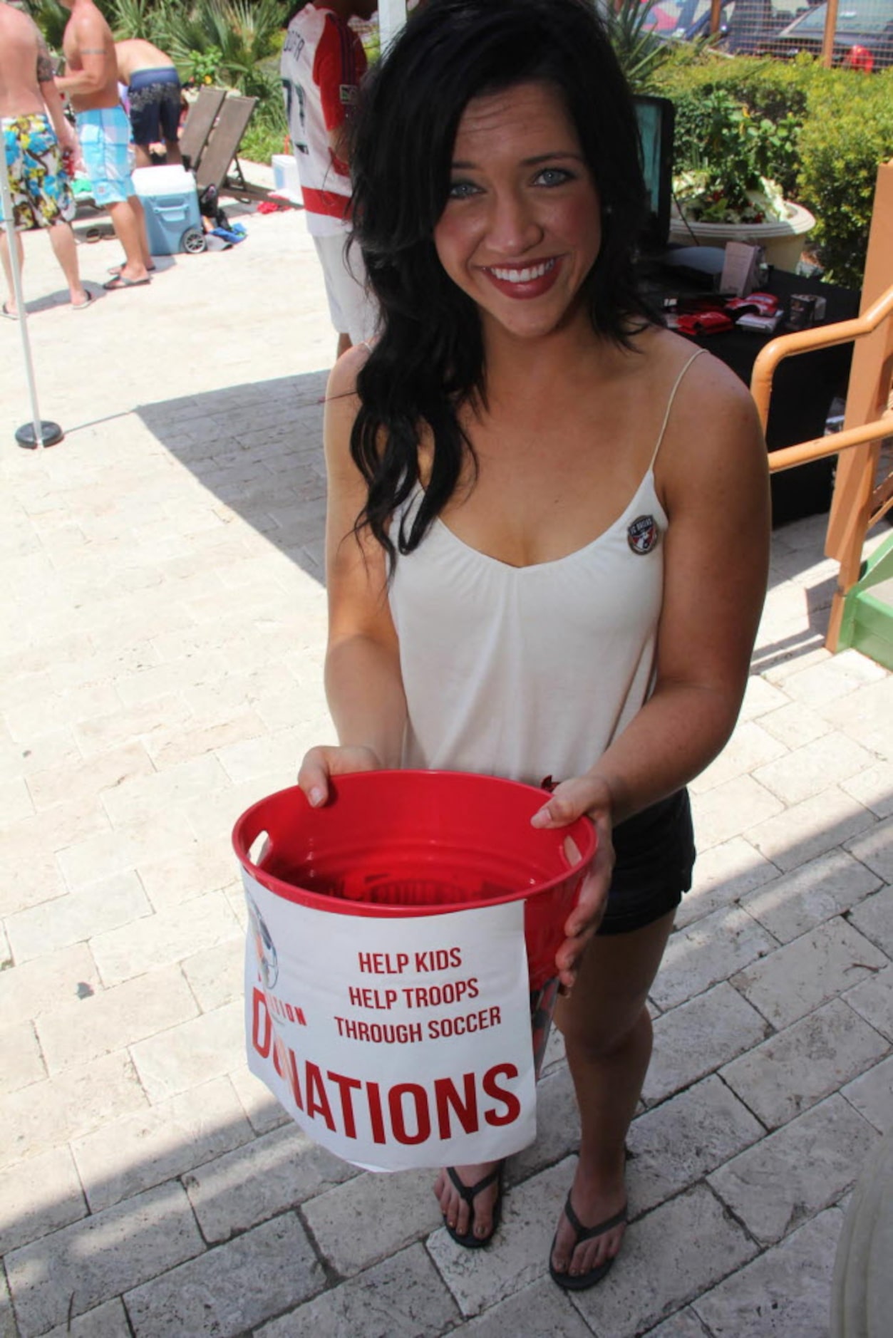 Katie O'Keefe  at the FC Dallas pool party benefitting FC Dallas Foundation for kids and the...