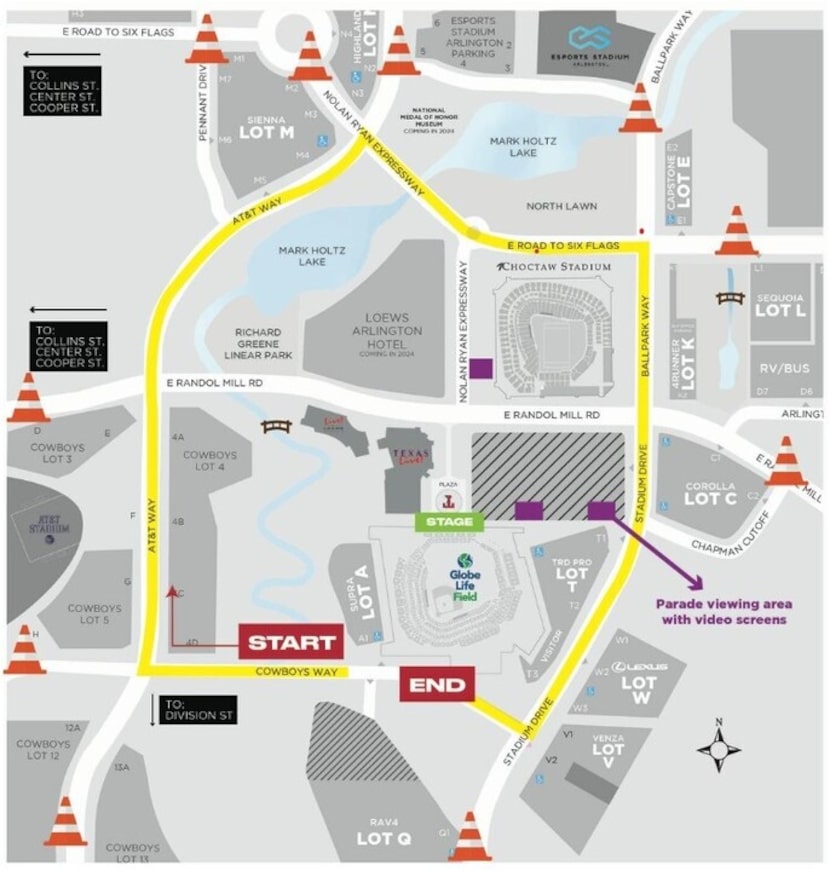 Going to the Texas Rangers' World Series victory parade in Arlington? Here's the route.