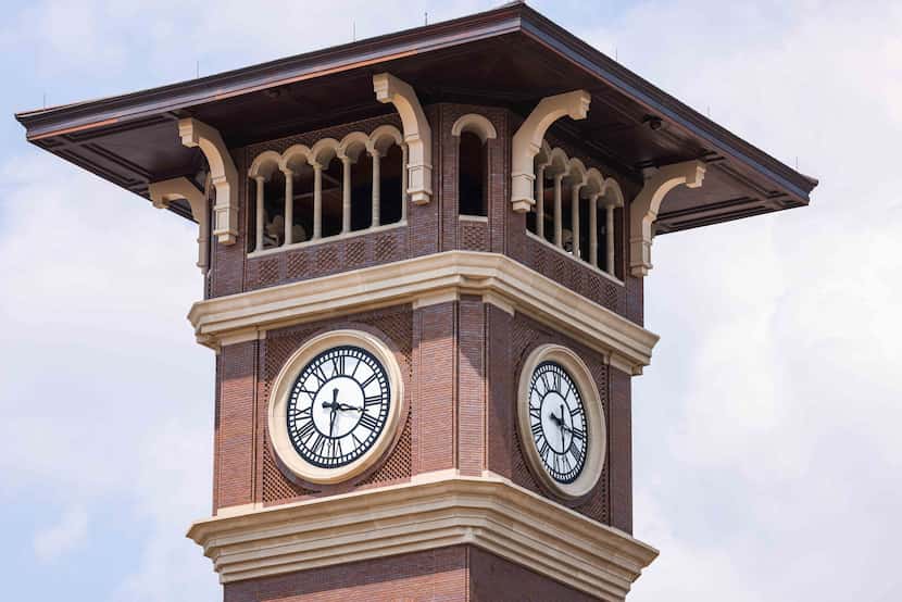 The clock tower at Grapevine Main