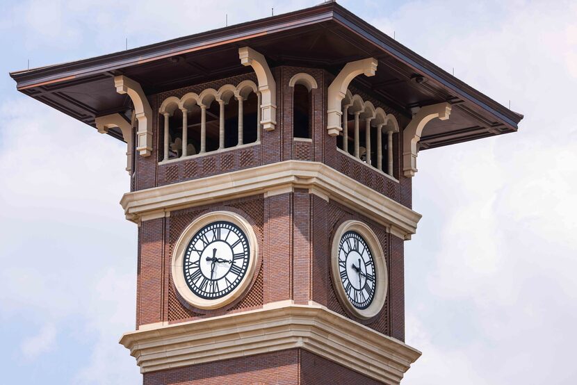 The clock tower at Grapevine Main