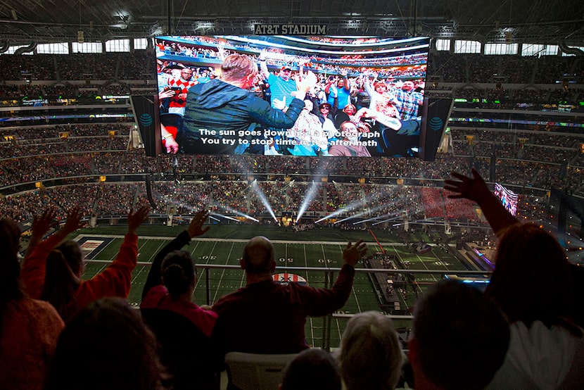  Switchfoot performed Sunday during the Harvest America event at AT&T Stadium in Arlington....