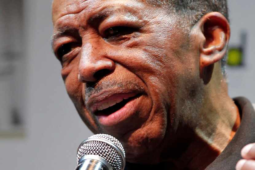 In this Nov. 15, 2011, file photo, singer Ben E. King speaks during a news conference in...