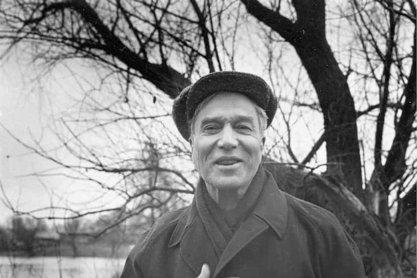 In this Oct. 23, 1958, file photo, writer and poet Boris Pasternak is shown near his home in...