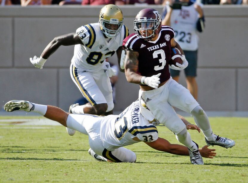 FILE - Texas A&M wide receiver Christian Kirk (3) is pictured during a game against UCLA at...