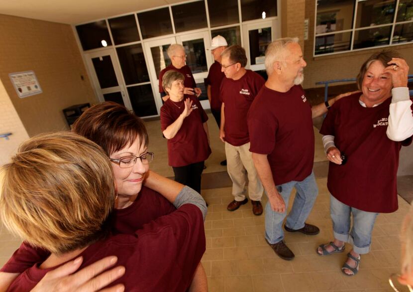
Members of the Plano High School class of 1965 great each other. The class will take part...