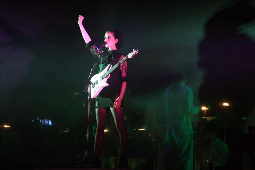 St. Vincent performs with the Dallas Symphony Orchestra at the Winspear Opera House in...