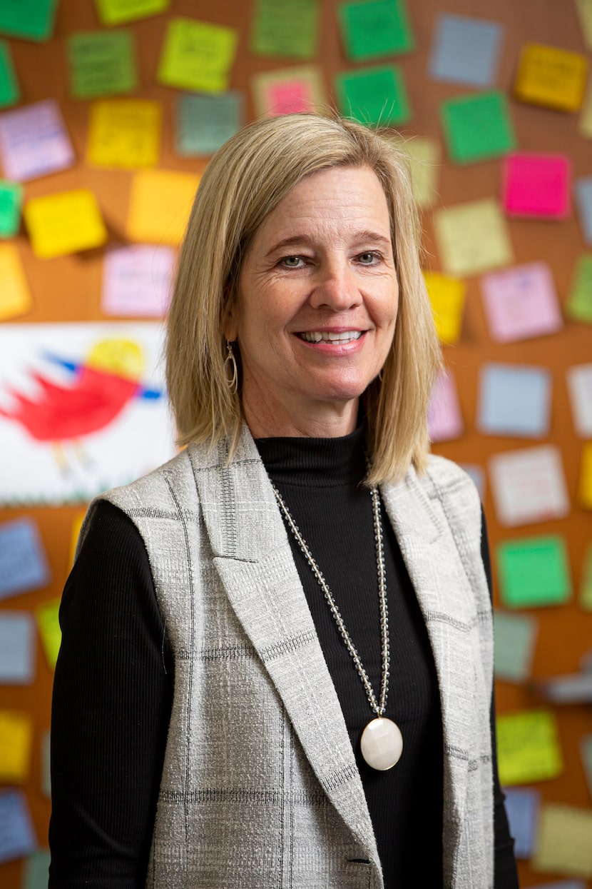 Sarah Schecter, head of the lower school at The Oakridge School, poses in front of her...