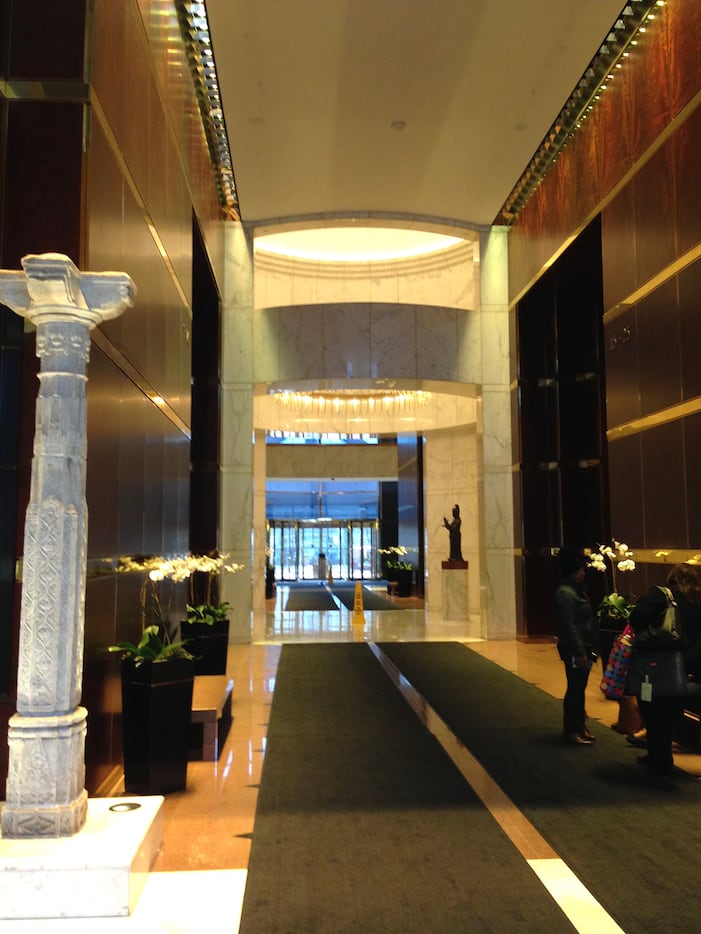 The current lobby in the Trammell Crow Center will be replaced with a "grand hall."