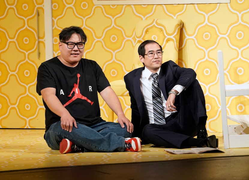 Oscar Seung (left) stars as future North Korean dictator Kim Jong Un in Dallas Theater...