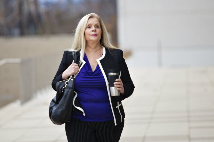  Helena Tantillo walks into the federal courthouse in Austin Wednesday. (Thao Nguyen/Special...
