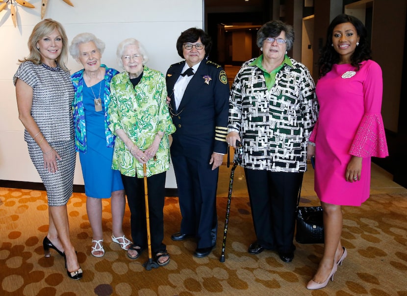 From left: Madeline McClure,  Vivian Castleberry, Ginny Whitehill, Dallas County Sheriff...