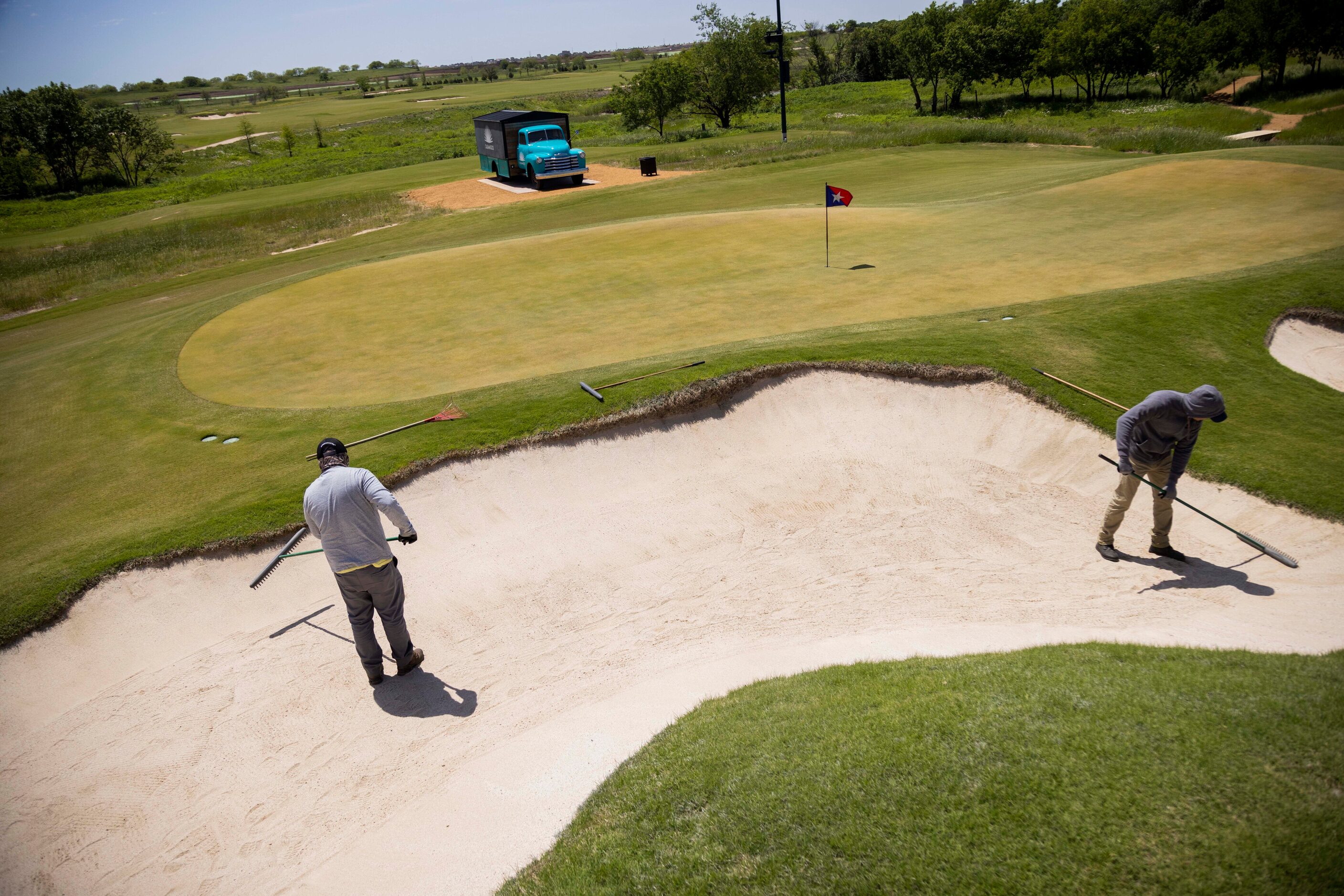 A Casamigos Margarita Bar made out of a converted vintage truck sits on the Omni PGA Frisco...