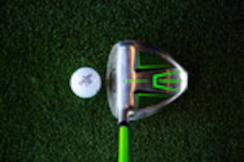 "The Sure Thing" golf club, pictured above, features a larger face, shorter shaft and higher...