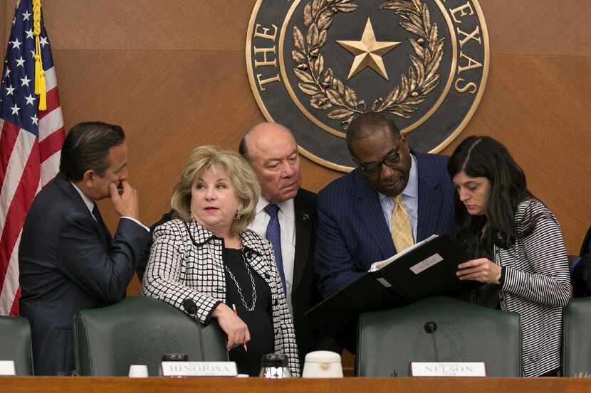 Senate budget writers, including Finance Committee Chairwoman Jane Nelson of Flower Mound...
