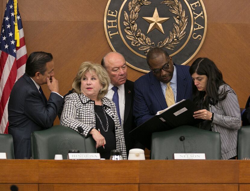 Senate budget writers, including Finance Committee Chairwoman Jane Nelson of Flower Mound...