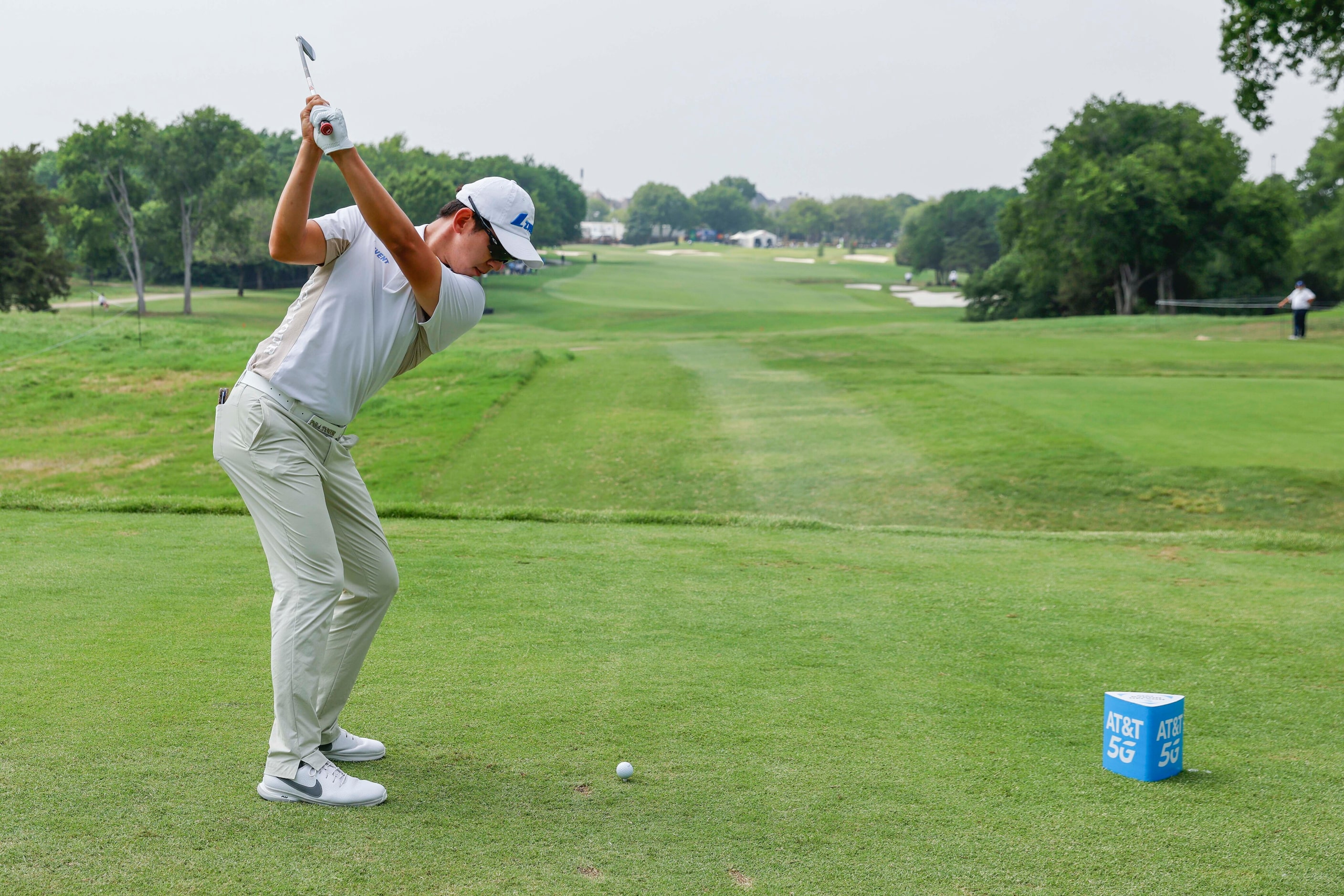 S.Y. Noh of South Korea tees off on the fifth hole during the second round of the AT&T Byron...