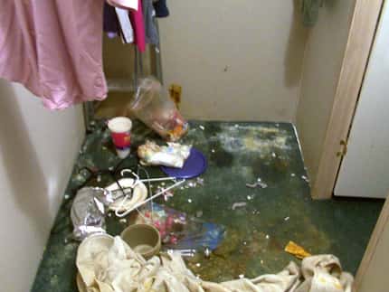 Several days after Lauren's rescue, authorities took this photo of the closet where she was...