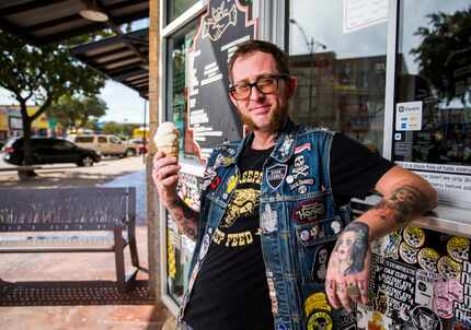 Ice cream shop owner Aaron Barker offers young punk rockers a place to play.