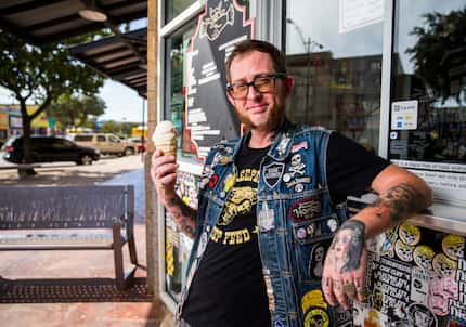 Ice cream shop owner Aaron Barker offers young punk rockers a place to play.