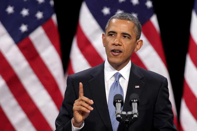 President Barack Obama delivers his address on immigration reform Tuesday at Del Sol High...