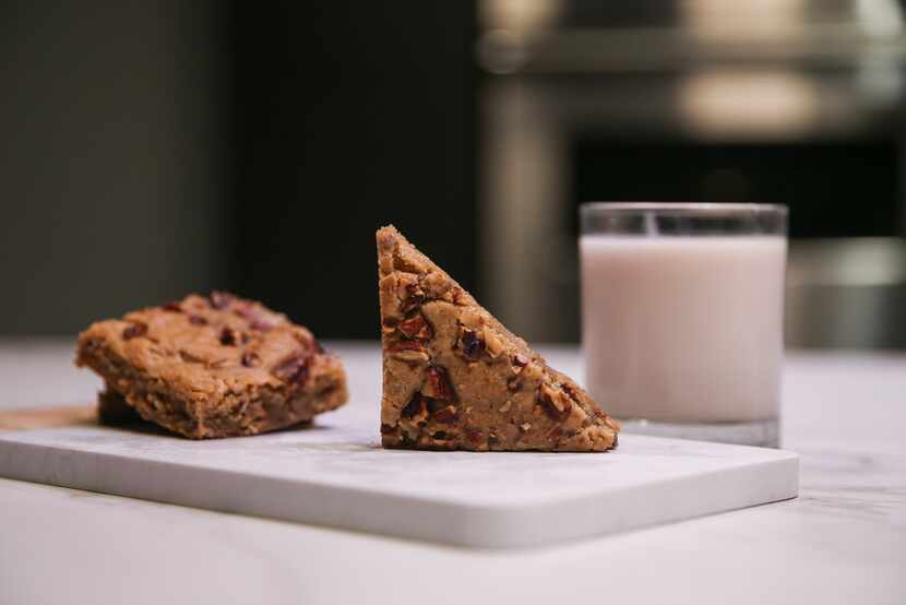 Pecan Blondies with Browned Butter and Bourbon