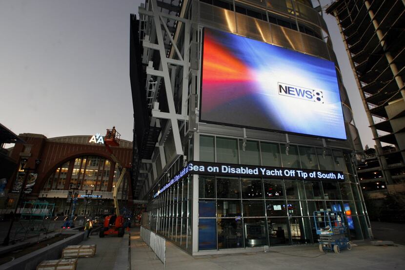 WFAA's studio in the newly renamed PNC Plaza in Dallas.