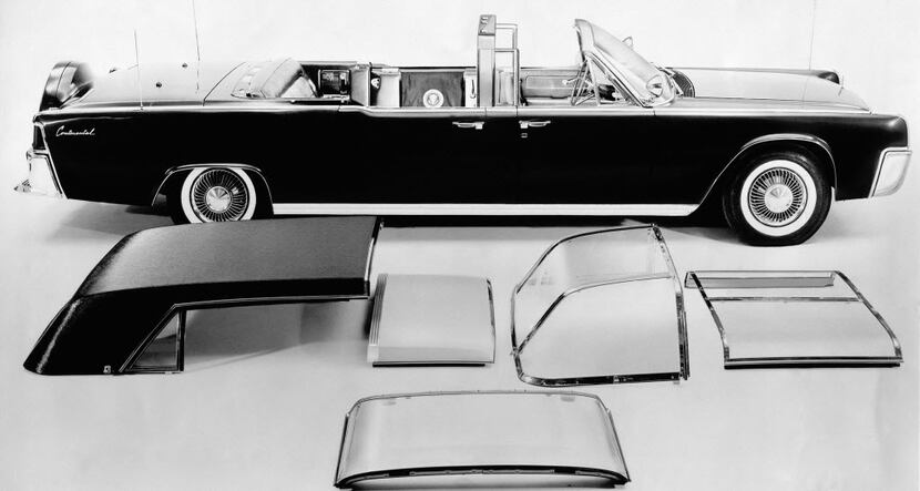This June 1961 photo shows President. John F. Kennedy's Lincoln Continental limousine. The...