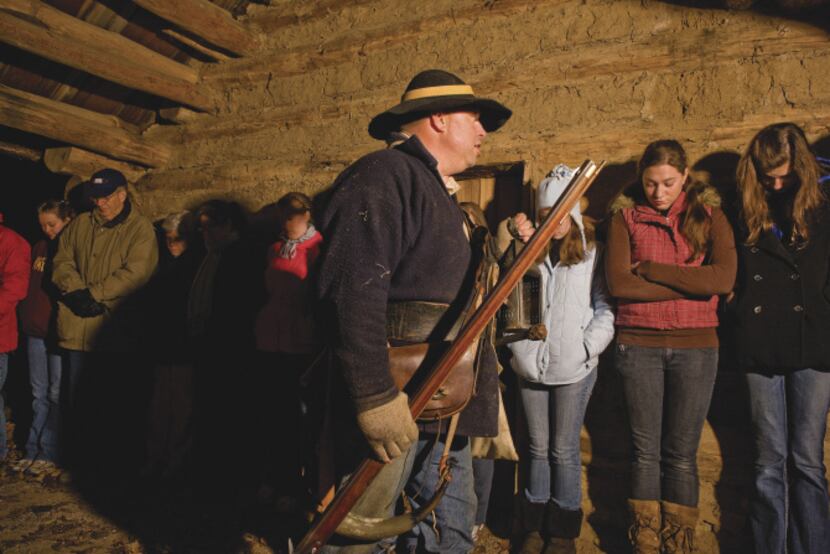 Participants in the Follow the North Star program at Connor Prairie Interactive History Farm...