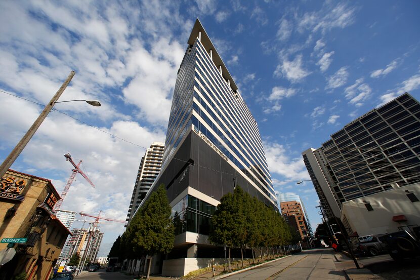 The 19-story 17Seventeen McKinney office tower sold to investor Gaedeke Group, which is...