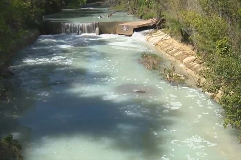 Multiple Garland residents on Wednesday reported seeing "cloudy water" in a creek in the...