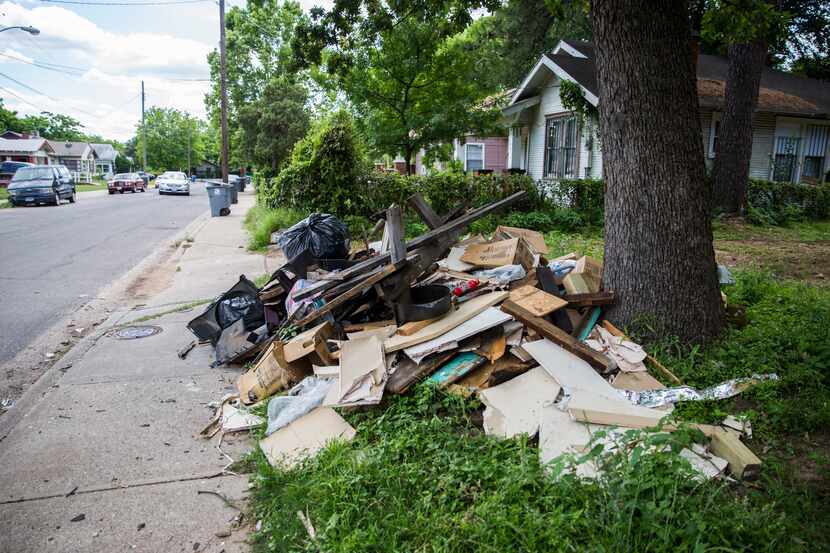 In Dallas, sometimes it's difficult to determine where bulk trash ends and illegal dumping...
