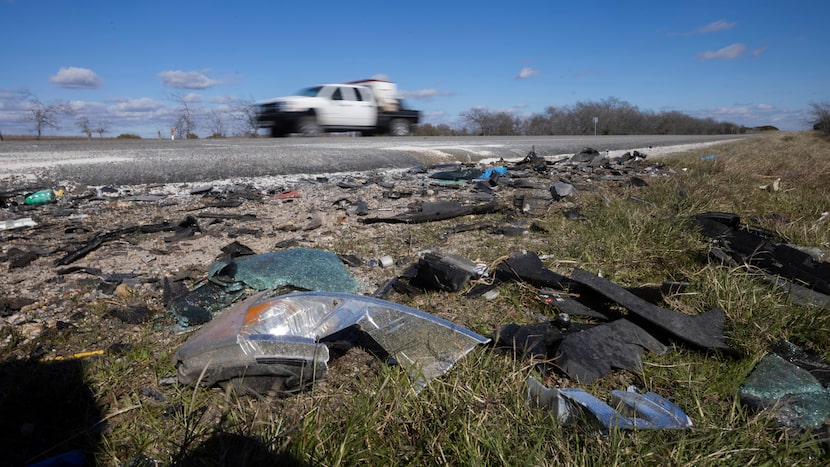 Lugar donde se produjo el choque frontal fatal el 26 de diciembre de 2023 en la U.S. Highway...