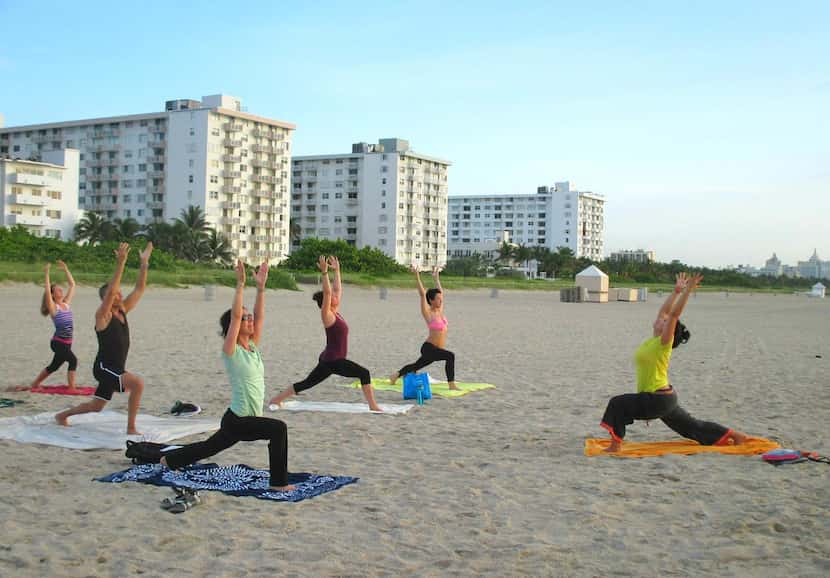
Stretch surrounded by beauty at sunrise and sunset sessions offered by 3rd Street Beach...